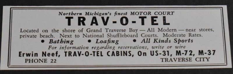 Trav-O-Tel Auto Court (Trav-O-Tel Motor Court) - Print Ad